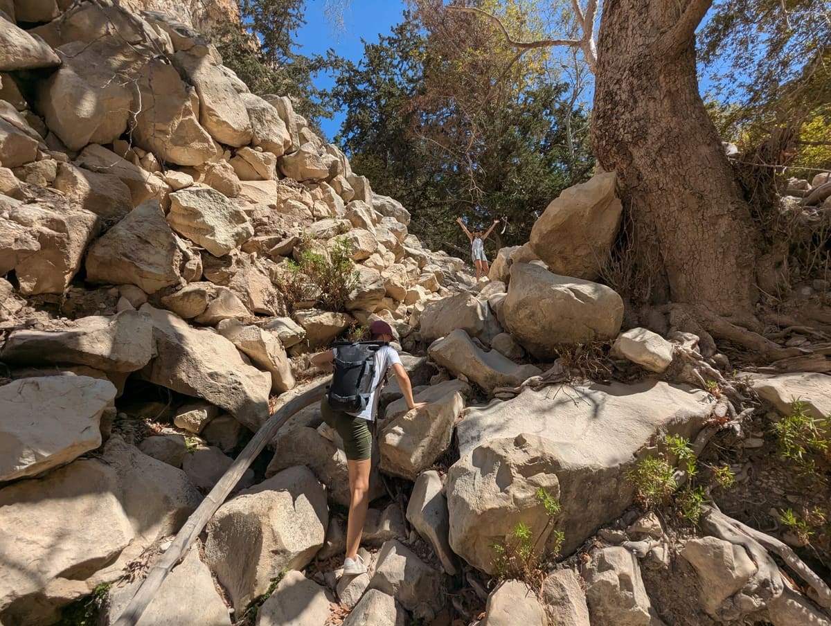 Kleine Kletterei bei der Avakas Schlucht
