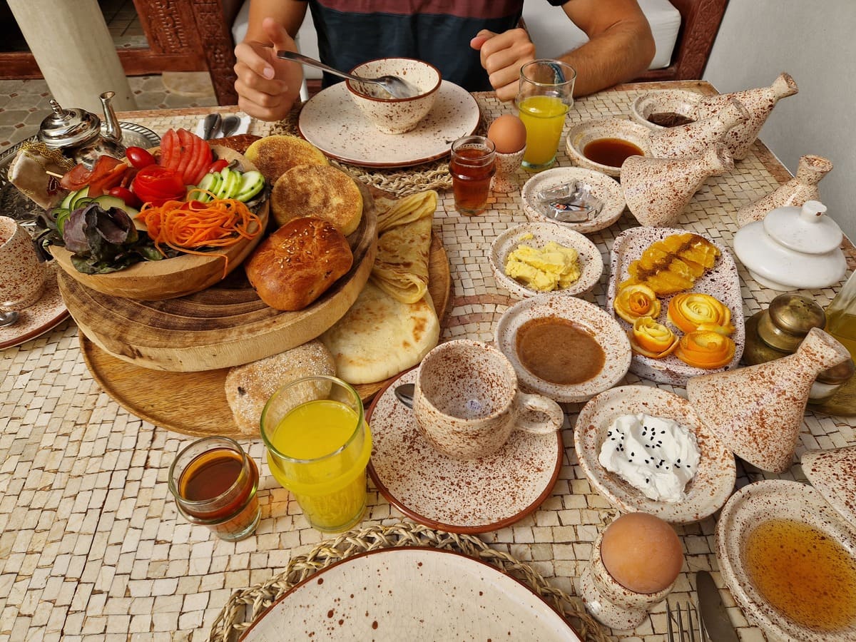 Traditionelles marrokanisches Frühstück