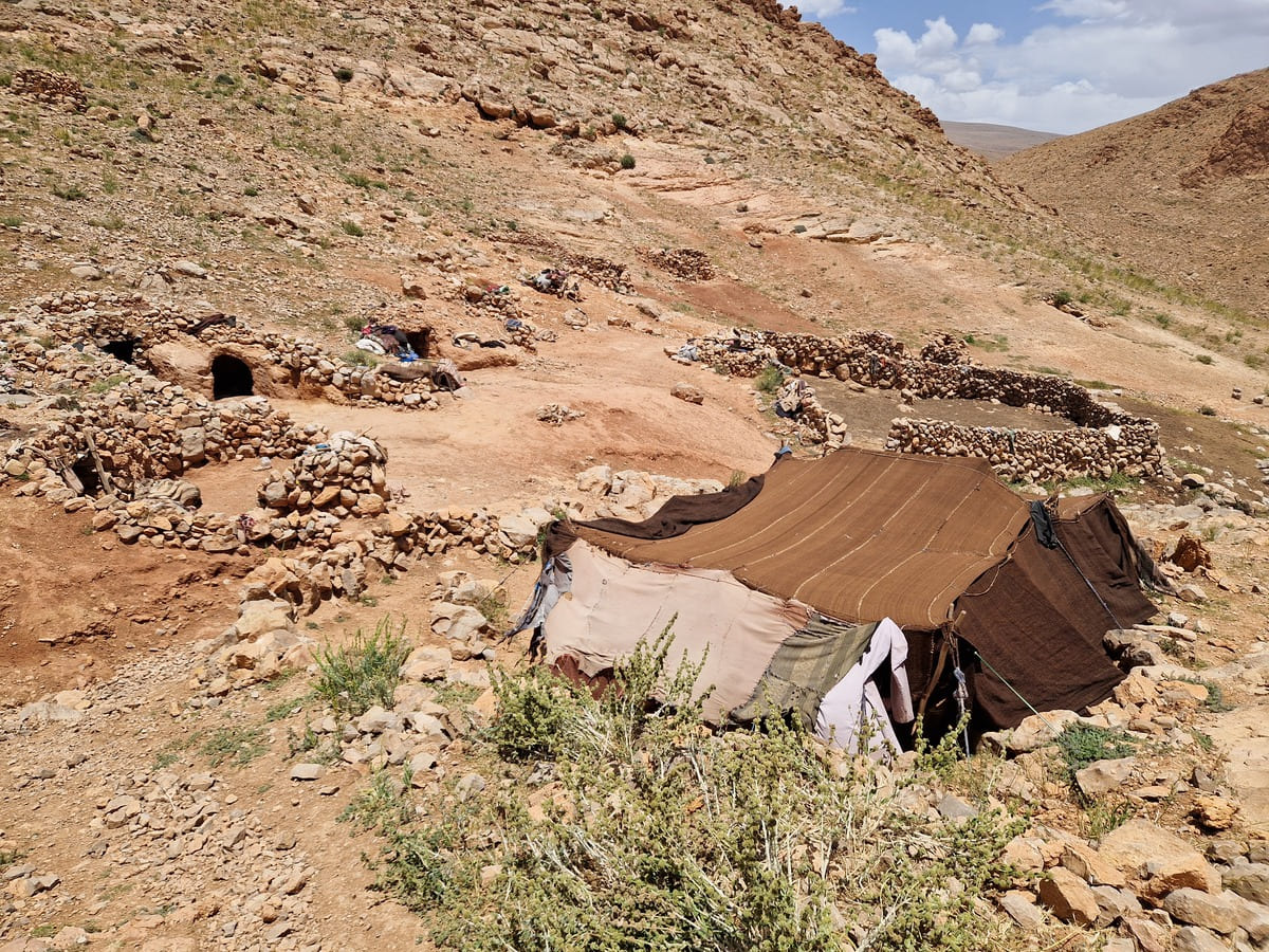 Berberglager oberhalb der Todra Schlucht