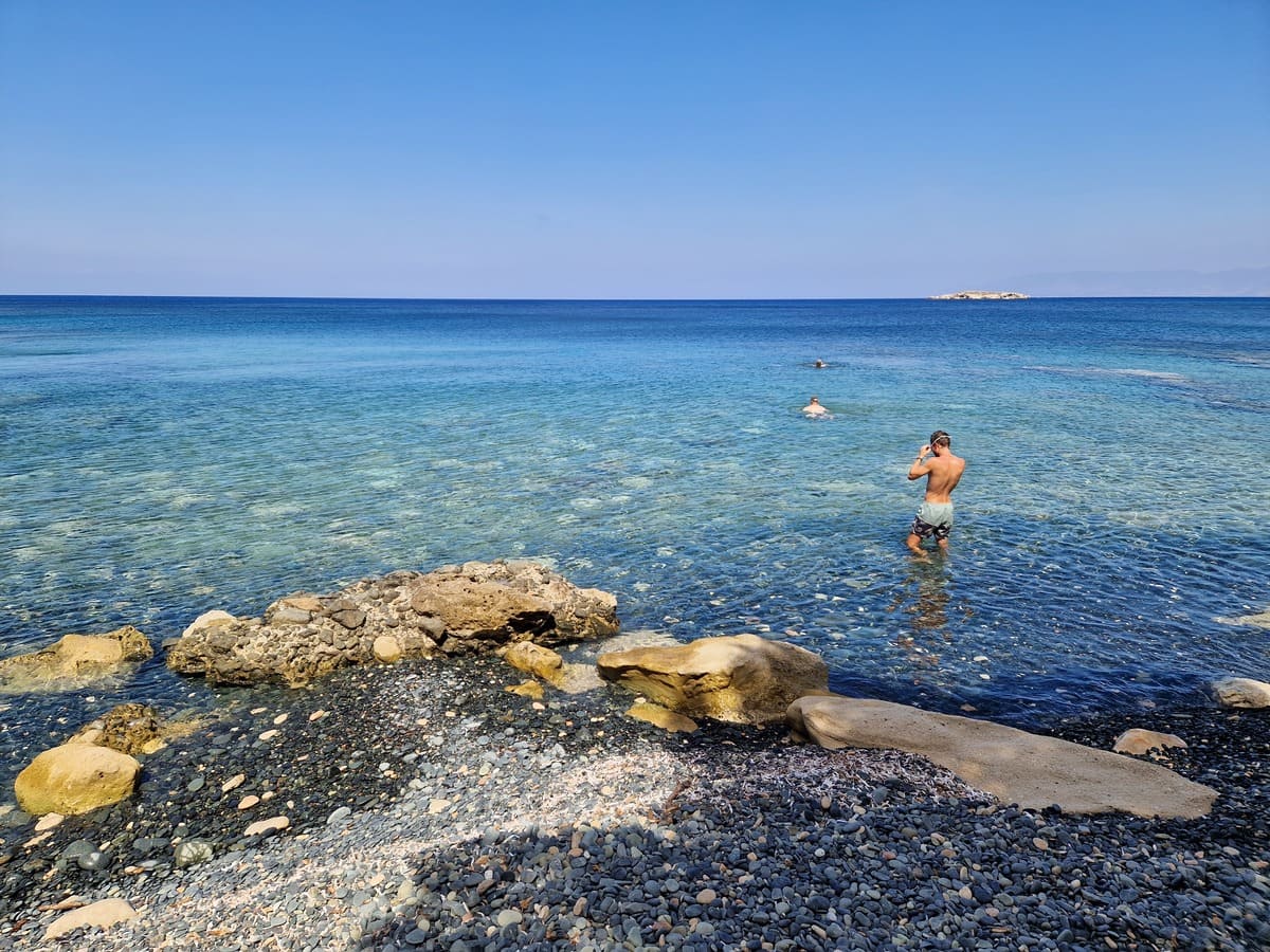Türkisfarbene Bucht für uns allein