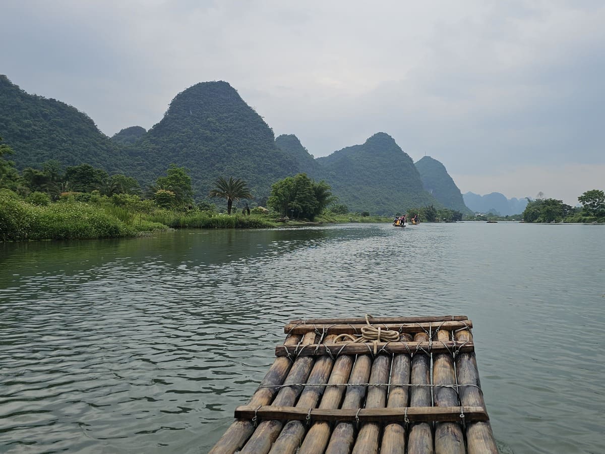 Bambus Floßfahrt China