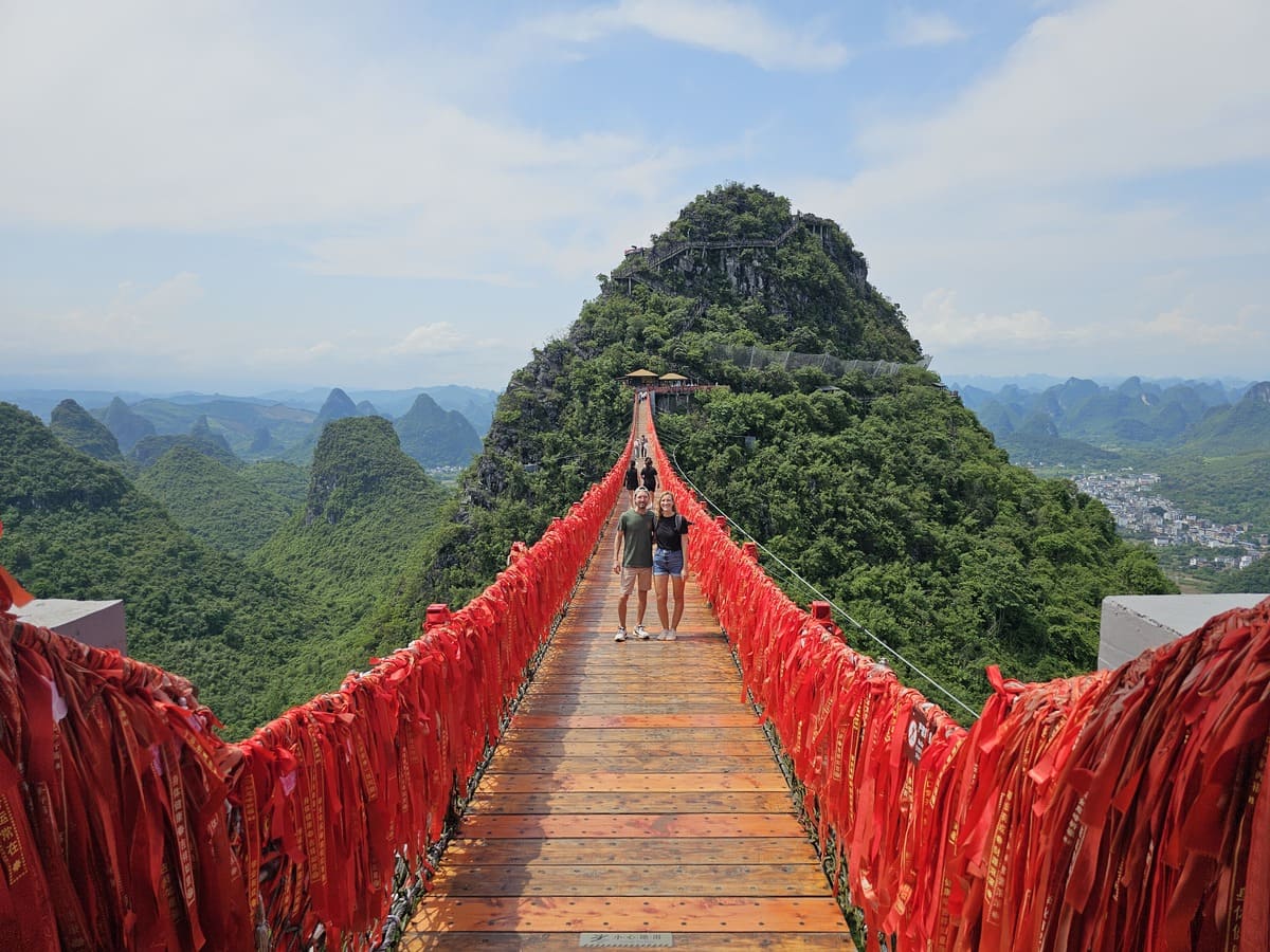Hängebrücke am Ruyi Peak