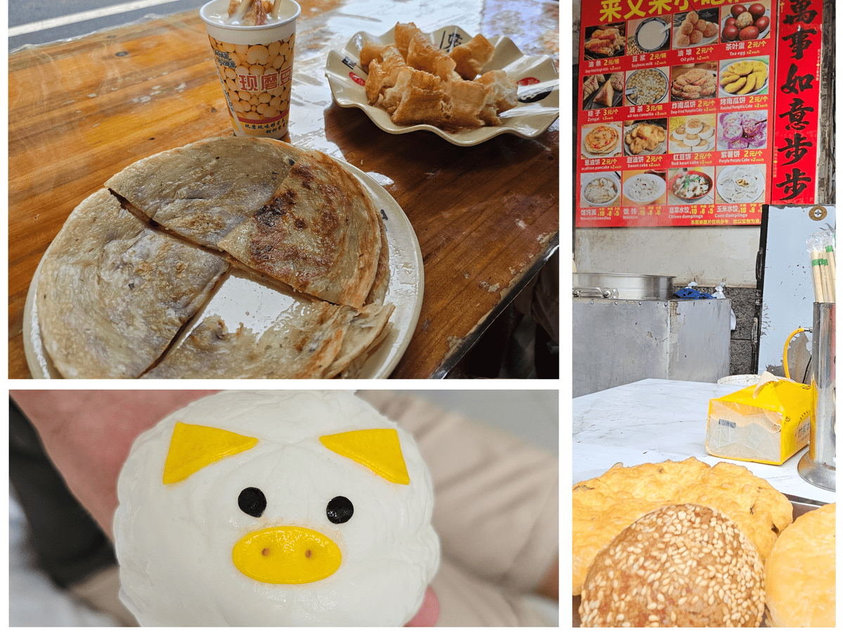 Frühstück in China besteht oft aus frittierten Teilchen