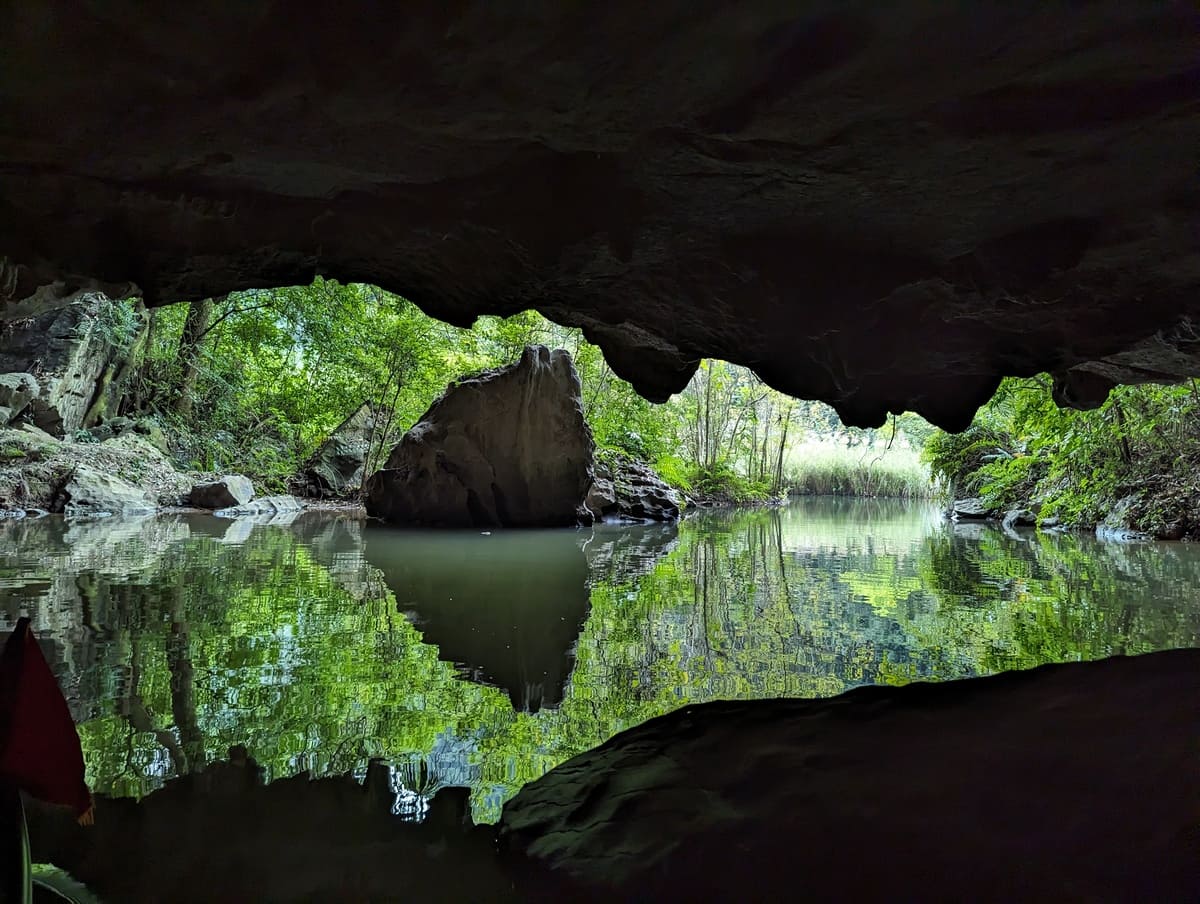 Ninh Binh Höhlenausgang trockene Halong Bucht