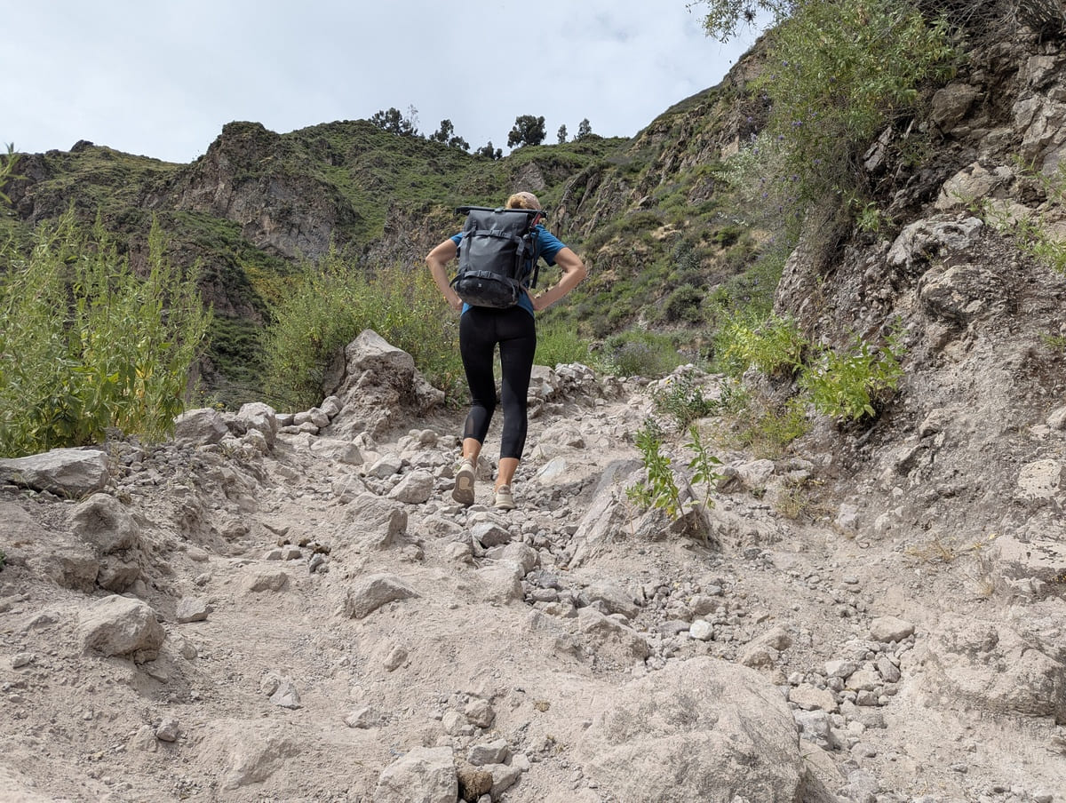 Rucksack schleppen Rucksack schleppen