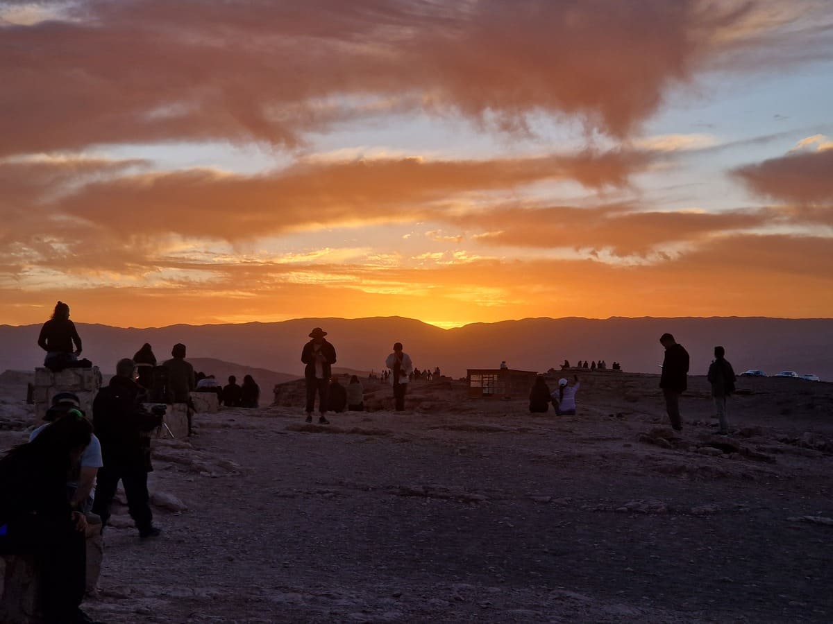 Sonnenuntergang in der Atacama Wüste